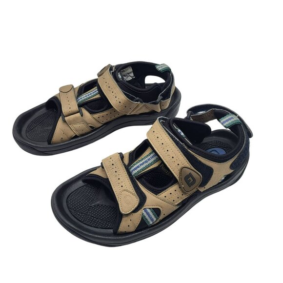 Footjoy 48786 Golf Sandals Soft Spikes Adjustable Straps Brown Tan Men\'s 9 M main image 6